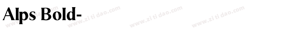 Alps Bold字体转换